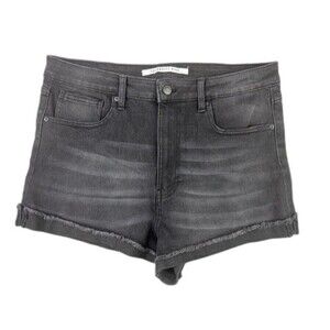 Celebrity Pink Size 17 33 Womens Shorts Black Cuff Hem Raw High Rise Stretch